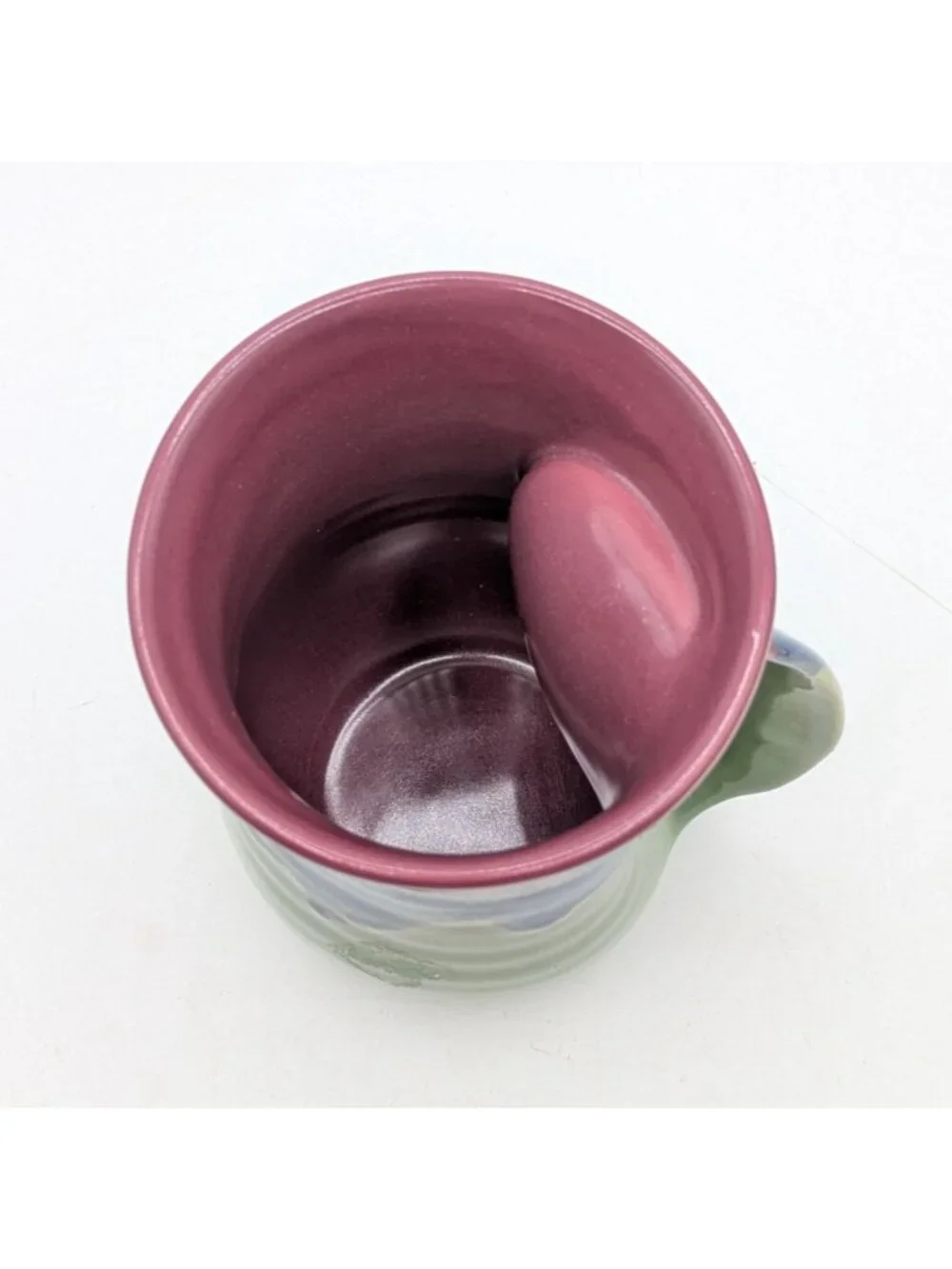 Neher Pottery Clay in Motion Right Hand Warmer Mug Hand Crafted Signed